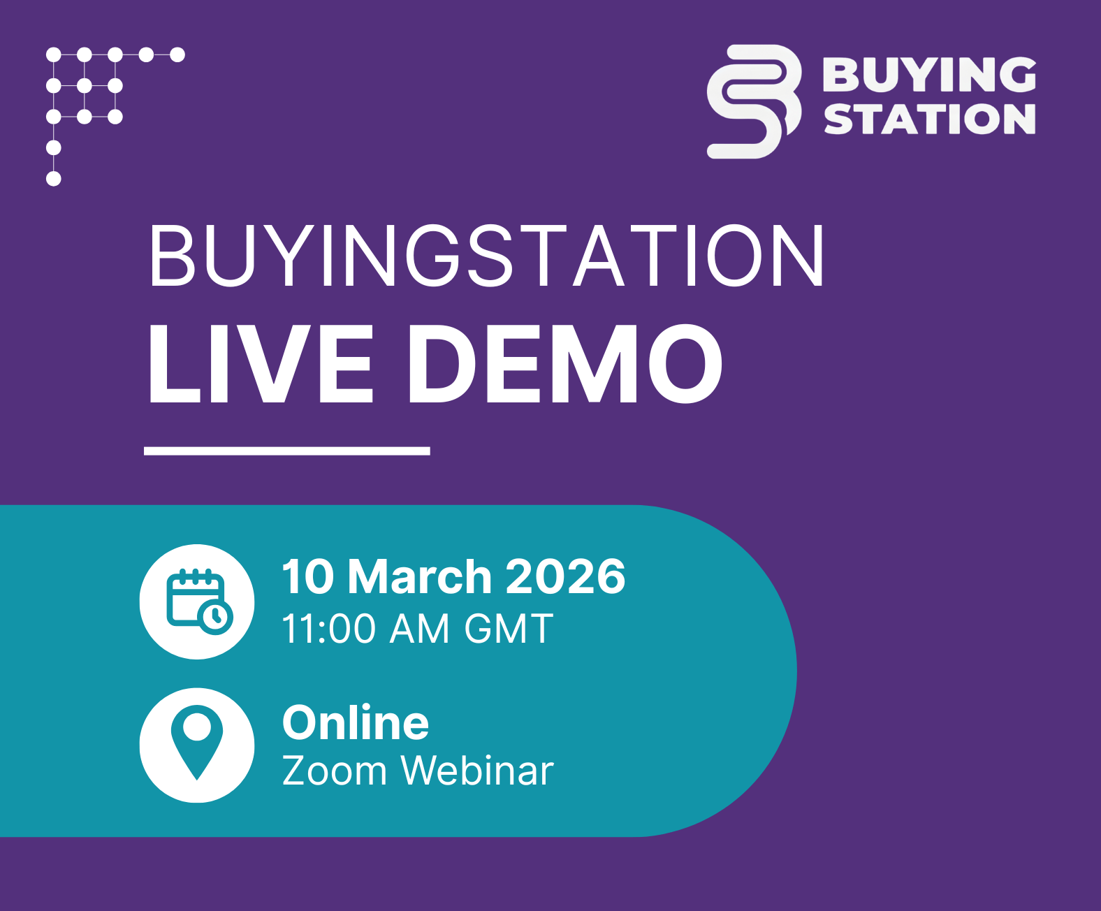 BuyingStation Live Demo scheduled for 10th of March 2026.
