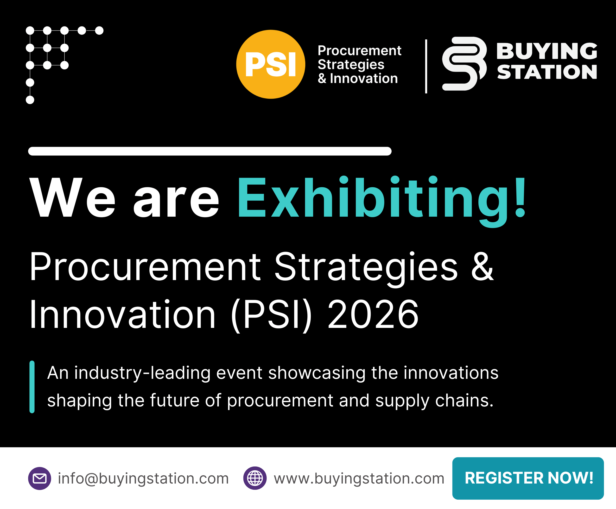 BuyingStation exhibiting at Procurement Strategies and Innovation (PSI) 2026